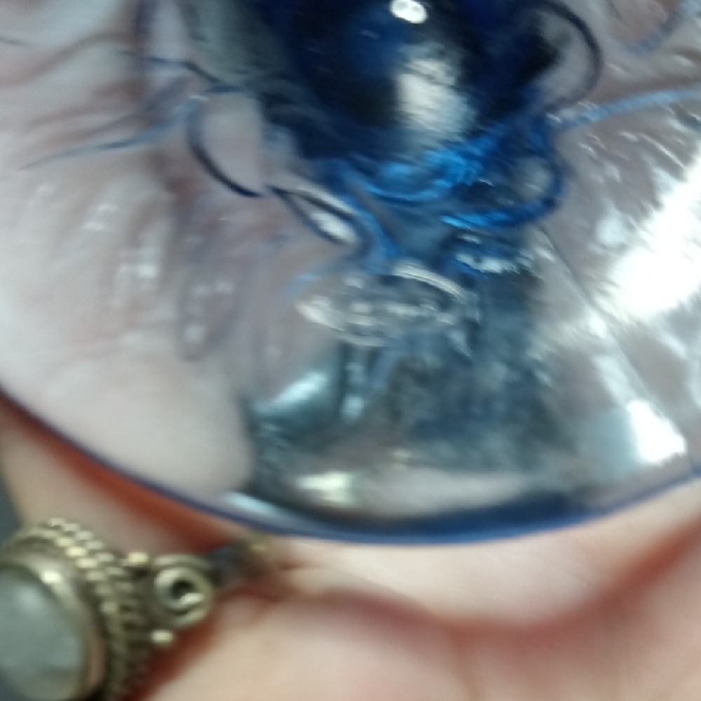 Fenton Blue Art Glass Vase - Picture 3 of 8